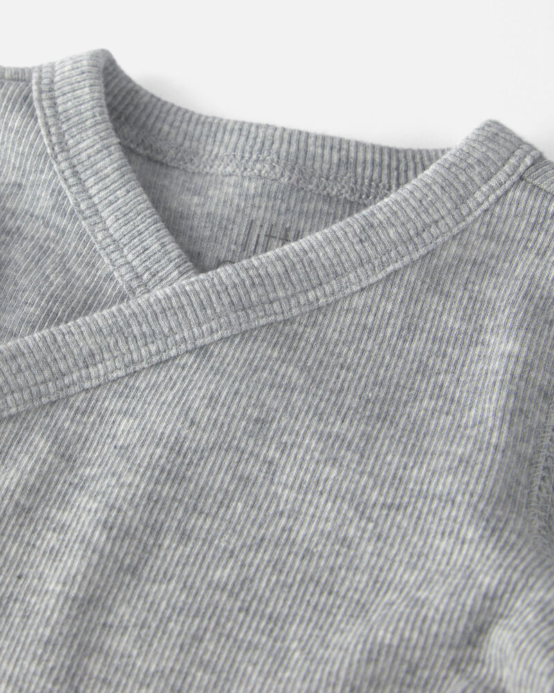 Baby Girl Organic Cotton Rib Bodysuit, image 2 of 4 slides