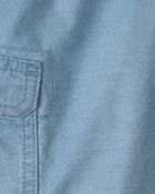 Gar&ccedil;ons - Short cargo en chambray - Bleu, image 4 sur 4 diapositives