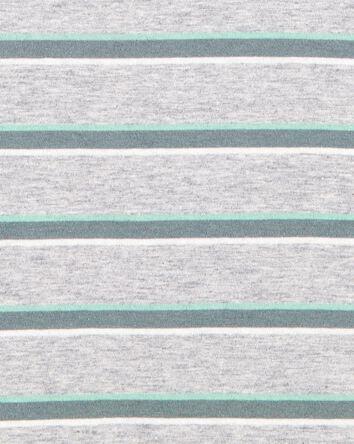 Kid Striped Knit Short-Sleeve Henley, 