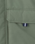 Boys Hooded Midweight Jacket - Green, image 3 of 3 slides