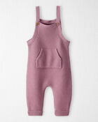 Baby Girl Organic Cotton Sweater Knit Overalls, image 1 of 4 slides
