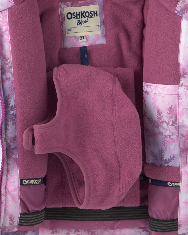 Toddler Girl 2 Piece Snowflake Snowsuit- Purple, image 5 of 13 slides