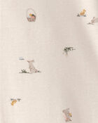 Baby Easter Bunny 100% Cotton Snug Fit 1-Piece Pyjama - Cream, image 4 of 5 slides