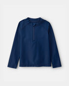Toddler Boy Solid Long-Sleeve Rashguard - Navy/Blue, image 1 of 4 slides