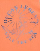Kid Shark Surf Slogan Tank - Orange, image 2 of 3 slides