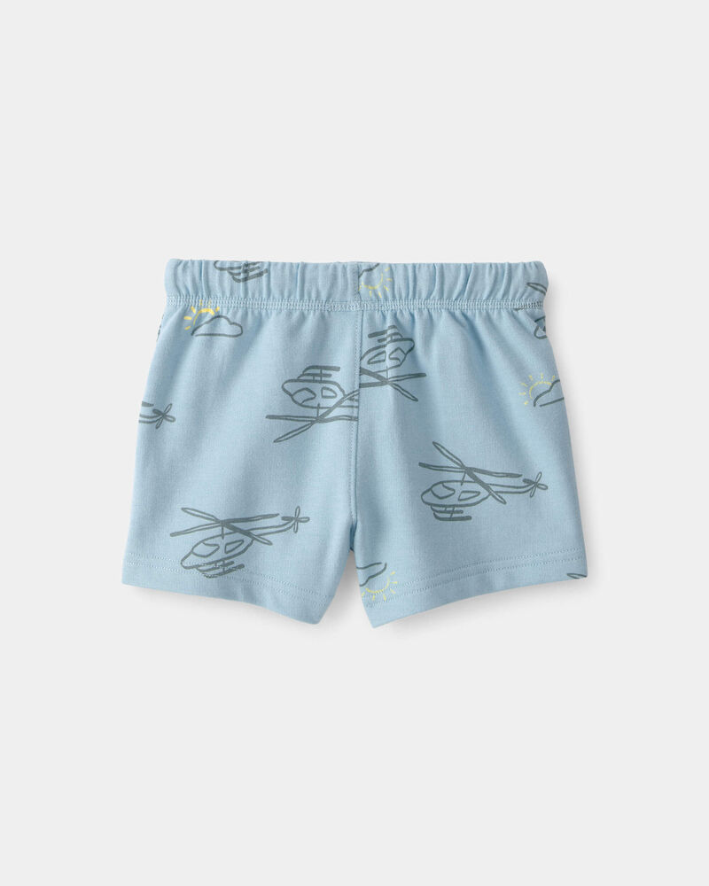 B&eacute;b&eacute; gar&ccedil;on - Shorts en Jersey bouclette - Bleu, image 2 sur 3 diapositives