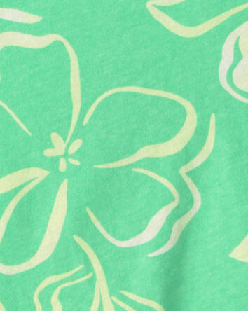 Toddler Girl Floral Peplum Tank Top - Green, 
