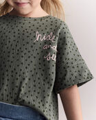 Tout-petit fille - T-shirt &agrave; coupe asym&eacute;trique &laquo;Hide and Seek&raquo; - Vert olive, image 3 sur 6 diapositives