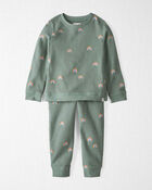 Toddler 2-Piece Organic Cotton Waffle Knit Top & Pant Set, image 1 of 4 slides