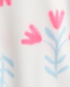 Baby Girl Floral DreamPlush Snug Fit 1-Piece Pyjamas, image 3 of 4 slides