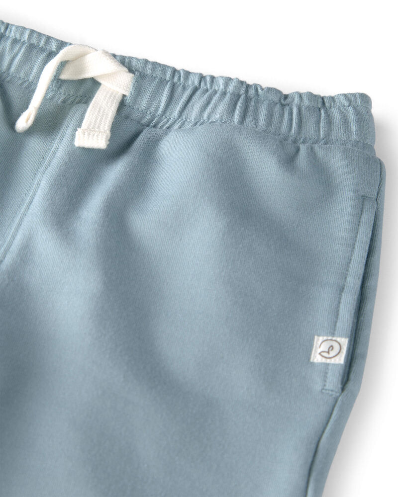 B&eacute;b&eacute; - Emballage 2 pantalons de jogging en jersey bouclette de coton biologique, image 3 sur 5 diapositives
