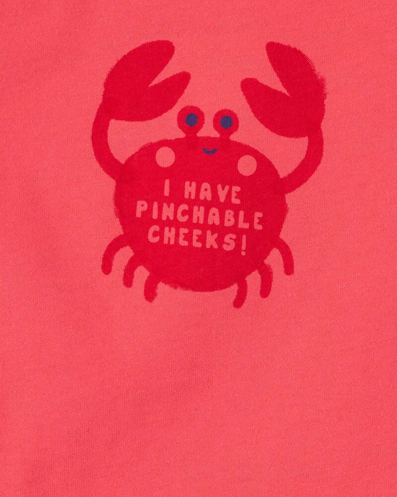 Baby Pinchable Cheeks Crab Bodysuit, image 2 of 3 slides