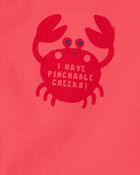 Baby Pinchable Cheeks Crab Bodysuit, image 2 of 3 slides