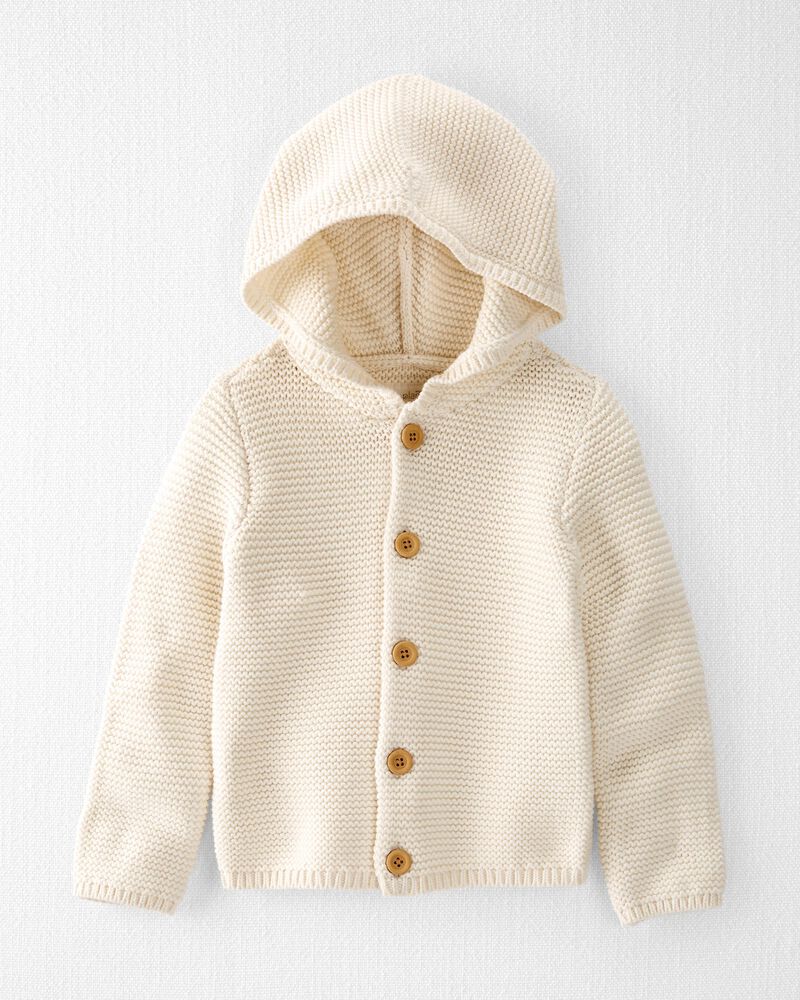 Tout-petit - Cardigan &agrave; point unique en tissu bio, image 1 sur 3 diapositives