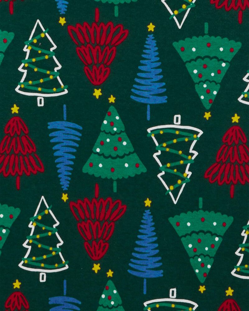 Adult 2-Piece Christmas Tree 100% Snug Fit Cotton Pyjamas, image 2 of 3 slides