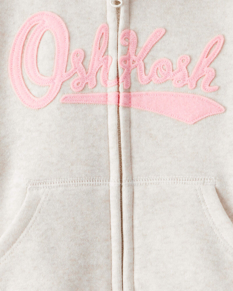 Baby Solid French Terry Hooded Jacket, image 3 of 4 slides