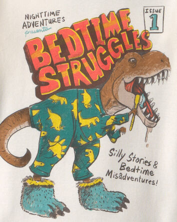 Boys 4-Piece Dinosaur 100% Cotton Snug Fit Pyjama Set - Green, 