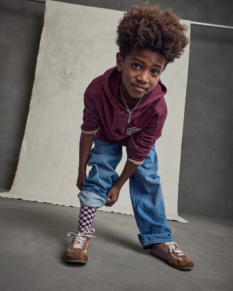 Boys Denim Baggy Jeans - Medium Wash, image 4 of 8 slides