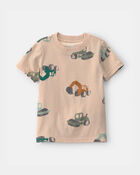 Toddler Boy Construction Tee - Brown, image 1 of 3 slides