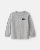 Toddler Boy Buddy Dog Long-Sleeve Graphic Tee &ndash; Grey, image 1 of 5 slides