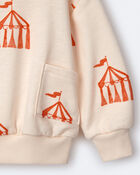 Toddler Otter Sweatshirt&trade; with Pockets in Big Top Print - Cream, image 4 of 6 slides