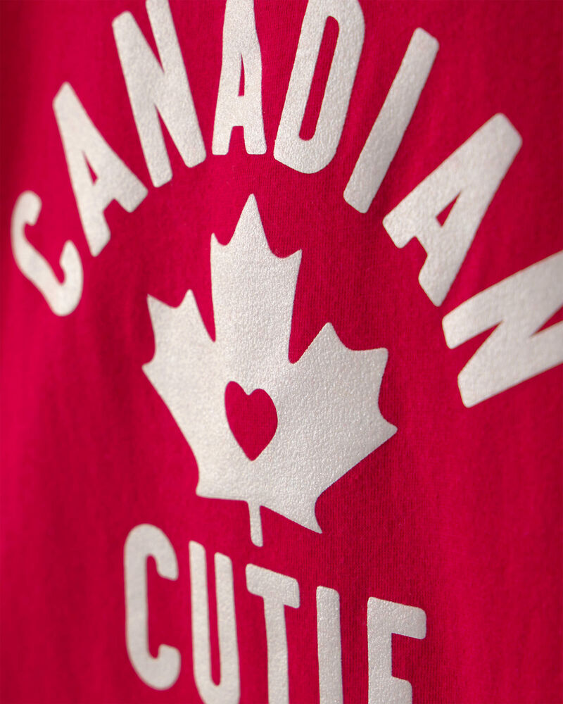 Toddler Girl Canadian Cutie Short-Sleeve Tee - Red, image 2 of 4 slides
