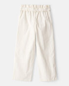 Girls Corduroy Wide-Leg Pants - Ivory, image 2 of 4 slides