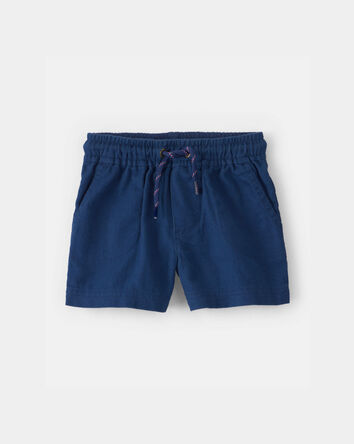 Baby Boy Twill Shorts - Blue, 