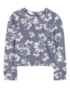 Enfant Haut mode à manches longues en tricot à motifs de fleurs, image 2 sur 4 diapositives