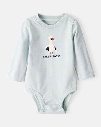 Bébé - Cache-couche en coton à manches longues avec motif graphique – Bleu, 