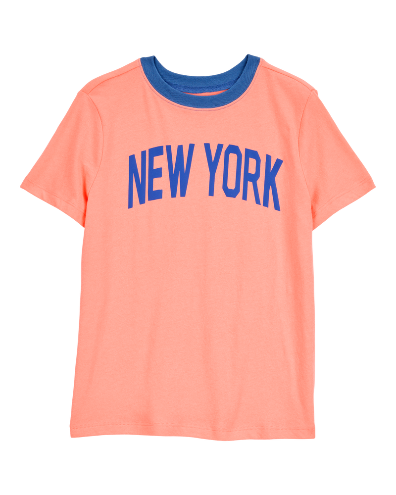 Enfant T-shirt à manches courtes New York - Orange, image 1 sur 3 diapositives