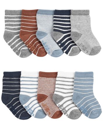 10-Pack Striped Socks, 
