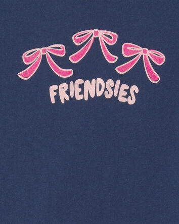 Toddler Girl "Friendsies" Bows Long-Sleeve Graphic Tee - Blue, 