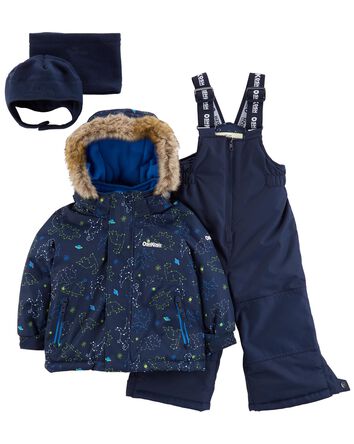 Baby 2-Piece Snowsuit With Bonus Hat And Neck Warmer, 