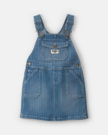 Toddler Girl Rainbow Stripe Denim Skirtall - Medium Wash, 