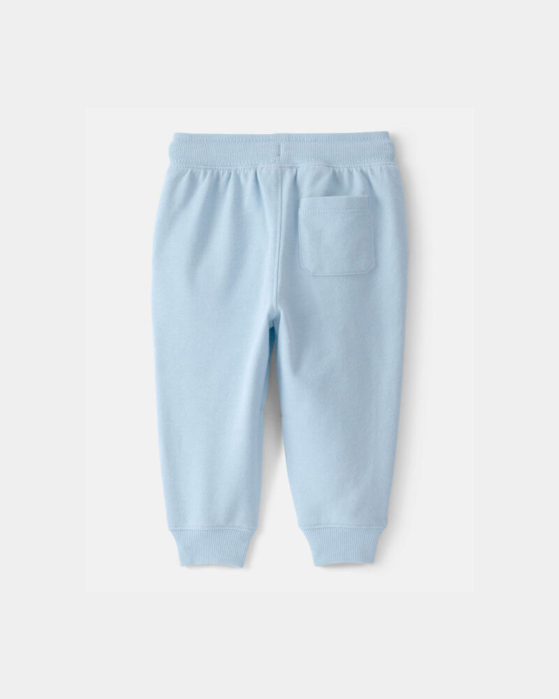 Baby Boy French Terry Joggers - Blue, image 3 of 5 slides