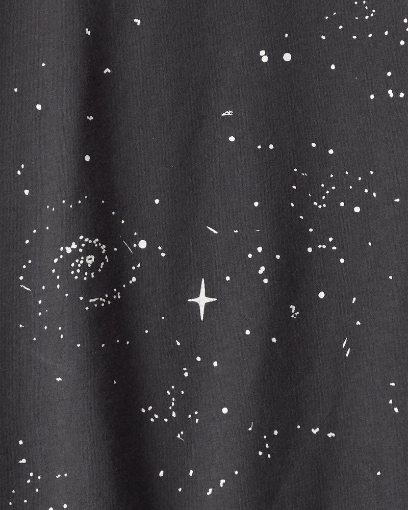 Boys Galaxy Print Long-Sleeve Graphic Tee - Black, image 2 of 3 slides