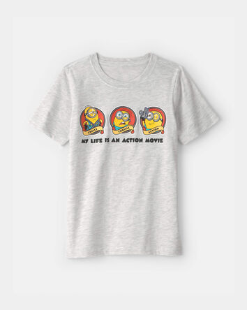 Jeune - T-shirt &agrave; imprim&eacute; Minions de D&eacute;testable Moi - Gris, 