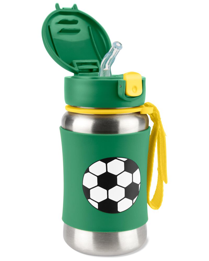 Spark Style Stainless Steel Straw Bottle - Soccer, image 2 of 2 slides