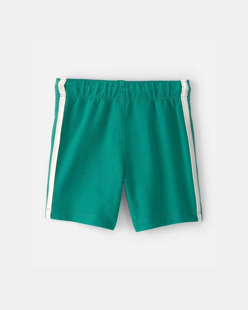 Tout-petit gar&ccedil;on - Short en jersey bouclette &agrave; rayures - Vert/Ivoire, image 2 sur 3 diapositives