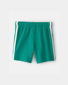 Tout-petit gar&ccedil;on - Short en jersey bouclette &agrave; rayures - Vert/Ivoire, image 2 sur 3 diapositives