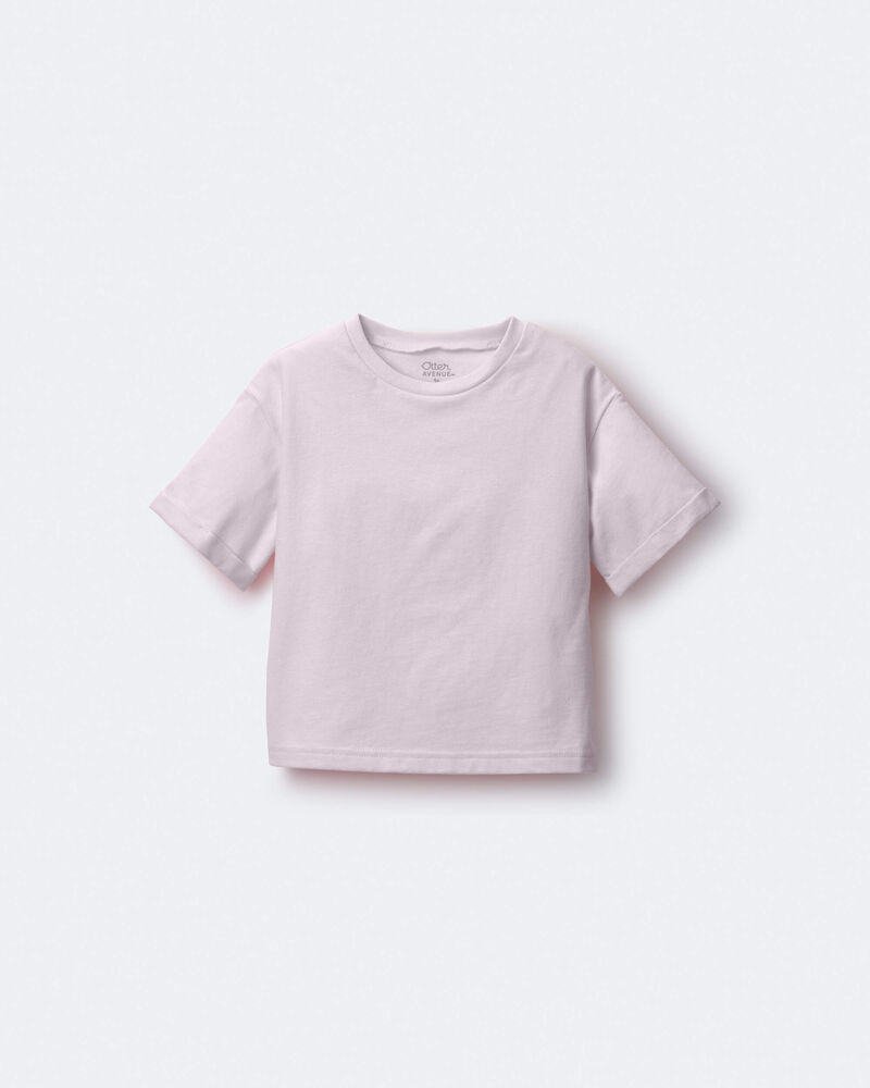Toddler Rolled Cuff Tee - Rose, image 2 of 5 slides