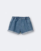 Toddler Girl Mom Short in Denim, image 6 of 7 slides