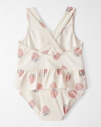 Baby Recycled Strawberry-Print Swimsuit, 