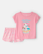 Filles - Pyjama 2 pi&egrave;ces &agrave; manches courtes, Hello Kitty&reg; - Rose, image 1 sur 5 diapositives