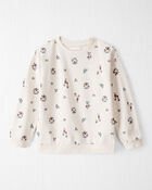 Kid Organic Cotton French Terry Sweatshirt in Berry Blossom Print, image 1 of 5 slides