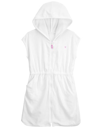 Hooded Zip-Up Cover-Up, 