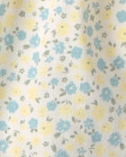Filles - Ensemble 2 pi&egrave;ces haut en jersey bouclette &agrave; fleurs et jupe - Jaune, image 4 sur 5 diapositives