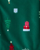 Tout-petit - Pyjamas en polaire &agrave; manches longues, coupe ample, imprim&eacute; sapin de No&euml;l - Vert, image 2 sur 2 diapositives