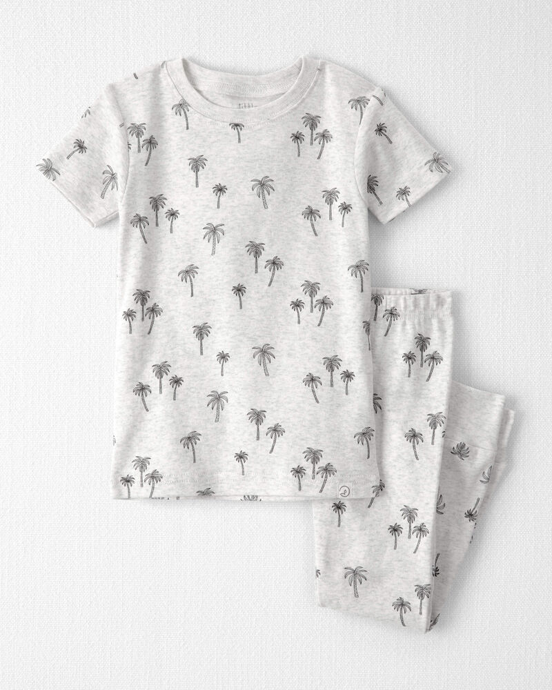 Toddler 2-Piece Organic Cotton Pyjamas in Palm Trees, image 1 of 4 slides